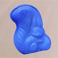 BST Cake Pan Lovely Cartoon Squirrel Shape Cake Baking Moulds, Silicone Material, Random Color