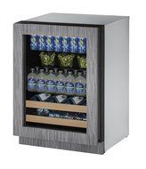 U-Line U2224BEVINT01A Built-in Beverage Center, 24", Stainless Steel
