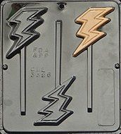 Lightning Bolt Lollipop Chocolate Candy Mold 3396 N2