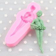 Y&amp;XL&amp;H Ballet Dancer Fondant Cake Chocolate Silicone Molds,Decoration Tools Bakeware N5
