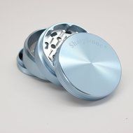 Sharp Stone Official Authentic Large 4 Piece Grinder Hard Top 2.5 Inches Chrome Blue + Free Performance Technology...