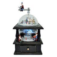 Amusements Old Fashioned Coffee Grinder Lighted Action Musical Featuring Elves Decor N5
