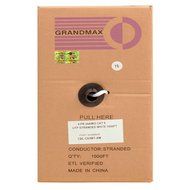 Grandmax CAT6 550MHz Shielded Solid Bulk Cable, 1000ft, STP Pull Box, CMR Rated, 100% Pure Copper, Multiple Colors... N47