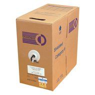 Grandmax CAT6 550MHz Shielded Solid Bulk Cable, 1000ft, STP Pull Box, CMR Rated, 100% Pure Copper, Multiple Colors... N49