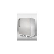 Summit CT66JCSS: Built-in undercounter refrigerator-freezer in complete stainless steel, with SUMMIT's "dual evaporator...