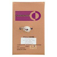 Grandmax CAT6 550MHz Shielded Solid Bulk Cable, 1000ft, STP Pull Box, CMR Rated, 100% Pure Copper, Multiple Colors... N51