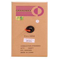 Grandmax CAT6 550MHz Shielded Solid Bulk Cable, 1000ft, STP Pull Box, CMR Rated, 100% Pure Copper, Multiple Colors... N53