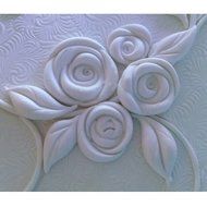 Sweet Elite Tools - Pouf Roses and Leaves Silicone Rolled Fondant and Gumpaste Mold by Colette Peters N2