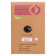 Grandmax CAT6 550MHz Shielded Solid Bulk Cable, 1000ft, STP Pull Box, CMR Rated, 100% Pure Copper, Multiple Colors... N63