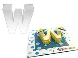 14&quot; ALPHABET &quot;W&quot; BIRTHDAY WEDDING ANIVERSARY CAKE TIN N5