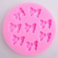 Yunko W0770 8 Mini Bows Silicone Mould Fondant Sugar Bow Craft Molds DIY Cake Decorating N2