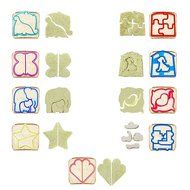 SASRL Sandwich and bread Cutter Shapes for Kids - Set of 9 Crust &amp; Cookie Cutters - Dinosaurs, elephants, butterflies... N3