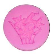 Lily Flowers in Basket Pink Silicone Mold for Fondant, Gum Paste &amp; Chocolate N2