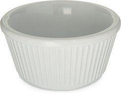 Carlisle S28702 Melamine Fluted Ramekin, 4-Ounce Capacity, 1.78" Height, White (Case of 48) N3