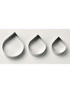Sugarcraft Flower Petal Cutters - Rose Petal XL set of 3 Metal Cutters