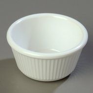 Carlisle S28702 Melamine Fluted Ramekin, 4-Ounce Capacity, 1.78" Height, White (Case of 48) N6