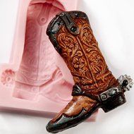 Cowboy Boot Silicone Mold Make Your Own Western Chocolate, Fondant, Candy, Soap, Resin, Clay, Wax, Flexible and... N3