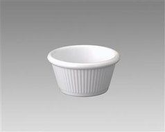 Gessner Products IW-0383A-WH 3 oz. Fluted ramekin- Case of 12