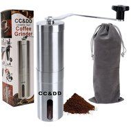 CC &amp; DD Professional Manual Grinders with Travel Bag, Hand Crank Design Works for Coffee Beans, Pepper and Spices