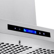 AKDY New 36" European Style Island Mount Stainless Steel Range Hood Vent Touch Control N5