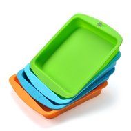 8.8 Inches Square Tray Nonstick Flexible Silicone Oven Cake Baking Candy Making Moulds Easy Demoulding Cake Pans... N3