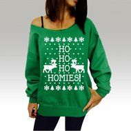 Xmas Pullover Shirt,Morecome Womens Christmas Printing Off Shoulder Sweatshirt (XL, Green) N18