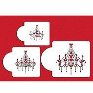 Y&amp;XL&amp;H Chandelier Stencil Set,Sake Stencils,NewestCookie And Coffee Stencils, Cupcake DecorationTemplate Mold