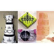 Y&amp;XL&amp;H Chandelier Stencil Set,Sake Stencils,NewestCookie And Coffee Stencils, Cupcake DecorationTemplate Mold N2
