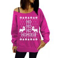 Xmas Pullover Shirt,Morecome Womens Christmas Printing Off Shoulder Sweatshirt (XL, Green) N21