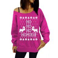 Xmas Pullover Shirt,Morecome Womens Christmas Printing Off Shoulder Sweatshirt (XL, Green) N24