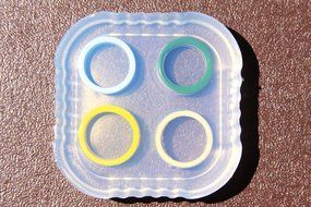 SALE! Clear-silicone Ring Molds 4ps,size 6, 7.75, 8, 9.(311) N5