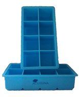 Extra-Large Silicone Tray, 2&rdquo; Slow Melting Ice Cubes By Acuisina - 2 Pack, for Portion Control, Broth Cubes, Wine... N5
