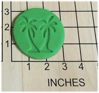 Tropical Palm Trees Fondant Cookie Cutter and Stamp #1309 N2