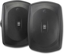 Yamaha - Natural Sound 6-1/2" 2-Way All-Weather Outdoor Speakers (Pair) - Black