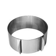 SUNLIGHTAM Stainless Steel Adjustable Size Mousse Cake Ring Mold Layer Slicer Cutter Retractable Baking Tool (... N10