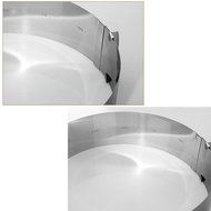 SUNLIGHTAM Stainless Steel Adjustable Size Mousse Cake Ring Mold Layer Slicer Cutter Retractable Baking Tool (... N11
