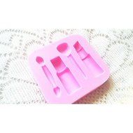 Sher Bakeware Silicone Makeup Pen Baking Molds for Fondant Candy Chocolate Cake (Random Colors) N4