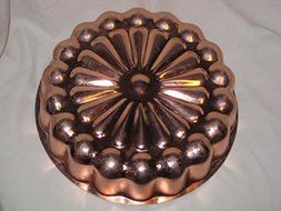 Vintage Coppertone Copper Tone FLOWER Aluminum 11x3 Inch Jell-o Mold / Caking Baking Pan