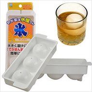 Sher 3 Grids Round Spheres Ice Ball Maker Mold Ice Ball Cube Tray for Beverage N3