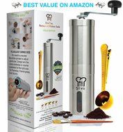 Silva Manual Coffee Grinder Set with Coffee Scoop, Brush and Extra Part - Hand Coffee Grinder l Manual Burr Grinder... N7