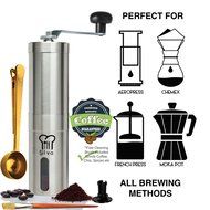 Silva Manual Coffee Grinder Set with Coffee Scoop, Brush and Extra Part - Hand Coffee Grinder l Manual Burr Grinder... N8