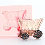 Covered Wagon Silicone Mold Easy to use with Chocolate, Fondant, Candy, Resin, Polymer Clay, Metal Clay. Jewelry...