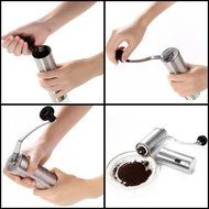 Panesor Portable Manual Hand Coffee Grinder with Adjustable Ceramic Burr, Best Coffee Bean Grinder Mill Stainless... N7