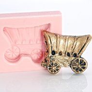 Covered Wagon Silicone Mold Easy to use with Chocolate, Fondant, Candy, Resin, Polymer Clay, Metal Clay. Jewelry... N2