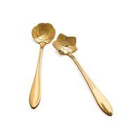 T-TOPER Stainless Steel Creative Tea Spoon (Set of 8),Gold Color N3