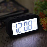 Digital Backlight Time Date Temperature Display Red Green Blue Black LED Alarm Clock Repeating Snooze N4