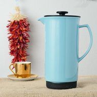 Ceramic French Press Coffee Press + Bonus Wooden Spoon (Carrot, 32 oz) N25