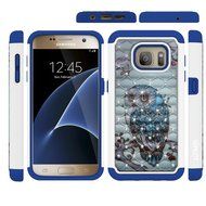 Galaxy S7 Case, HLCT Rugged Shock Proof Dual-Layer Case for Samsung Galaxy S7 (2016) (Owl Blue) N11
