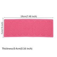 KookieMonsta 8 Heart Pattern Cake Decorating Mold Fondant Lace Mold Mat for Sugarcraft Decoration
