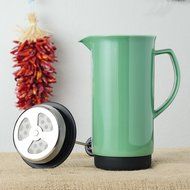 Ceramic French Press Coffee Press + Bonus Wooden Spoon (Carrot, 32 oz) N28